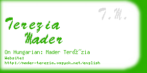 terezia mader business card